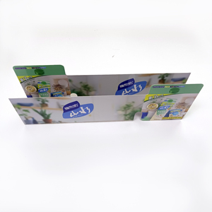 Promotional Food Grade PVC Brown Shelf Talker Display Sign Holder BPA Free Eco-Friendly Easy Installation Convenient Supermarket - Product Image 2
