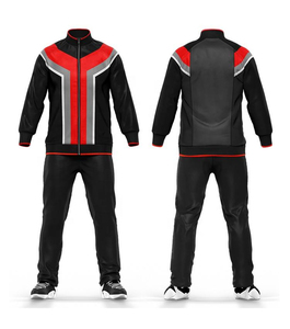 Conjunto Deportivo de Otoño para Hombre, Talla Grande, Ecológico, para Correr, de Poliéster, Negro y Rojo, para Entrenamiento de Invierno - Product Image 3