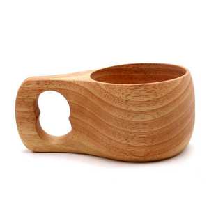 Tazas de Cerveza Decorativas de Madera Maciza Ecológicas con Asa, Diseño Moderno, Tamaño Grande, Buena Calidad para Beber Cerveza - Product Image 1
