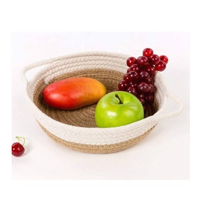 Panier de rangement multifonction écologique en fibre de jute polyvalent de luxe pour fruits légumes cuisine utilisation décor de table Durable - Product Image 4