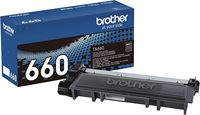 Cartouche de toner noire reconditionnée TN-660 avec un rendement de 12 000 pages et emballage en vrac