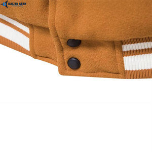 Cotton Fleece Varsity Jacket Custom Printed Logo Casual Letterman Jacket Bulk - Product Image 5