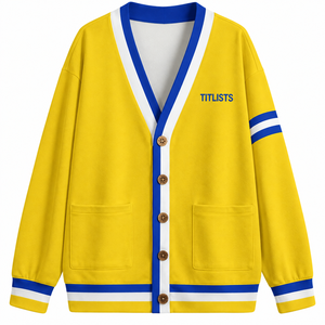 Add Your Custom High-quality V-neck <b>Sweaters</b> for Sorority Fraternity Schools Colleges Universities Logos Knitted <b>Cardigans</b> - Product Image 1