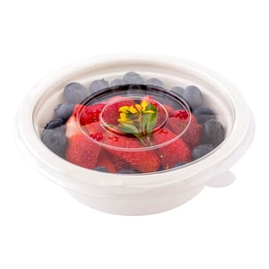 Tazón Ecológico de Pulpa de Caña de Azúcar con Tapa para Fiestas, Contenedor Desechable de Bagazo de 32oz, Tapas Transparentes Biodegradables 2026 - Product Image 4