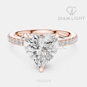 2.55CT Heart Cut Lab Grown Diamond <b>Ring</b> in 14K White Gold with IGI Certified F+ Color VS+ Clarity Elegant Engagement <b>Ring</b> Gift - Product Image 5