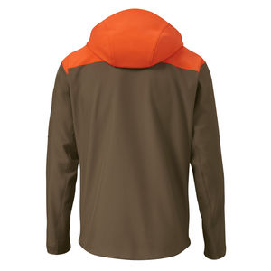 Chaqueta Bomber Softshell de Diseño Nuevo Glory, Combinación Naranja y Marrón, Personalizable con Lona Frontal de Poliéster, Alta Calidad, Resistente al Viento para Exteriores - Product Image 2