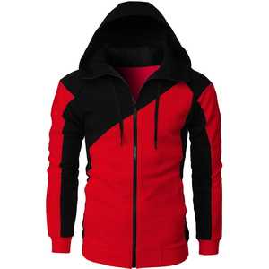 Sweat à capuche homme bicolore contrastant 100% coton molletonné coupe classique avec poche hiver respirant couleurs personnalisables cordons de serrage ajustables - Product Image 4