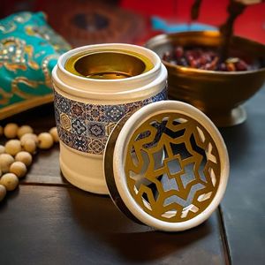 Classic Hand-Made Brass Incense <b>Burner</b> With Islamic Pattern Design Religious Use Indian Style All-Season Decorative Holder - Product Image 6