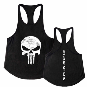 เสื้อกล้ามผู้ชายขายส่ง รับทำโลโก้ เสื้อออกกำลังกายวิ่ง ระบายอากาศได้ดี ผ้าฝ้าย ฟิตเนส ฝึกซ้อม ราคาโรงงาน รับผลิตแบบ OEM ODM - Product Image 2