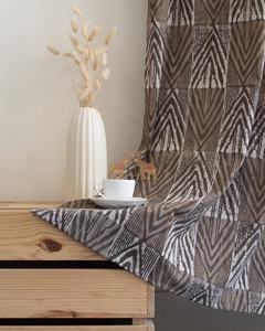 Eco-friendly All-Season Modern Luxury Cotton Printed <b>Curtains</b> Living Room Bedroom Hotel Guesthouse Decorative <b>Curtain</b> Set - Product Image 3