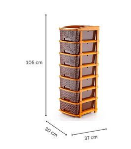 Moderno Armario Organizador Modular Plegable y Apilable de 7 Niveles, de Plástico Resistente al Agua, para el Hogar - Product Image 2