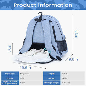 Double Tennis <b>Racket</b> Backpack Durable Sports Bag for Adults and Youth Large Capacity Holds 2 Racquets & Water Bottles - Product Image 3