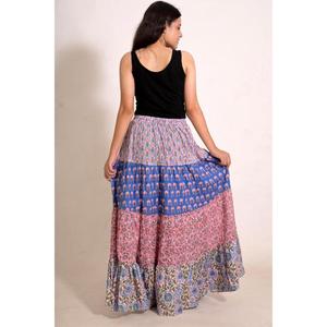 Boho Chic Cotton <b>Patchwork</b> Long <b>Skirt</b> Handmade Indian Maxi <b>Skirt</b> Hippie Festival Outfit - Product Image 5