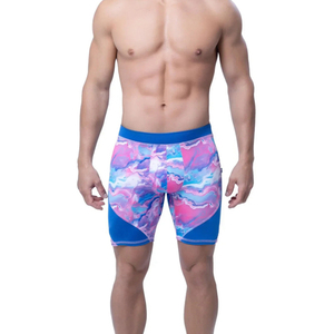 Shorts de course personnalisés en gros avec logo, couleur unie, pour hommes, shorts de cross-training, shorts de compression pour la gym, haute qualité, ODM - Product Image 3