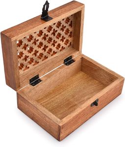 Handmade Solid Wood Storage <b>Box</b> Rectangle Carved Lid Antique Style Tabletop Home Decoration <b>Wooden</b> <b>Box</b> Case - Product Image 1