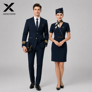 Uniformes de Compagnie Aérienne Personnalisés pour Pilotes et Personnel de Cabine |   Uniformes d'aviation OEM ODM |   Vêtements de travail sur mesure de qualité supérieure pour hommes et femmes - Product Image 1