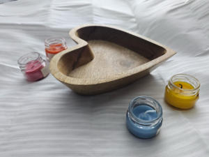 Porte-bougie en bois naturel fait main en forme de cœur pour la Saint-Valentin, décoration de la maison, artisanat CC-WCDB - Product Image 6