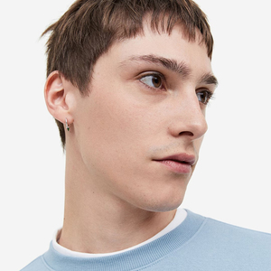 Sweat-shirt d'hiver pour homme, grande taille, col rond, en polaire, à épaules tombantes, avec poche, respirant, de haute qualité, à carreaux - Product Image 6