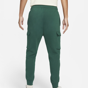 Pantalones Deportivos de Forro Polar Verde para Hombre, Cintura Elástica, Múltiples Bolsillos, Joggers Casuales para Otoño - Product Image 2