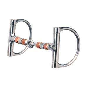 บิตม้า MH รุ่น Veterinary D-Shape Waterford แบบมีที่ครอบแก้ม  ปากม้าแบบ Snaffle  ผิวขัดเงาเรียบ  ทำจากสแตนเลสสำหรับม้า - Product Image 1
