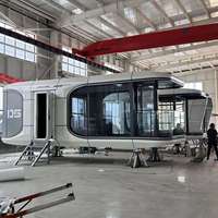 Capsule spatiale mobile de luxe prête à l'emploi, pod préfabriqué extensible pour l'extérieur, idéal pour le bureau et l'hébergement commercial