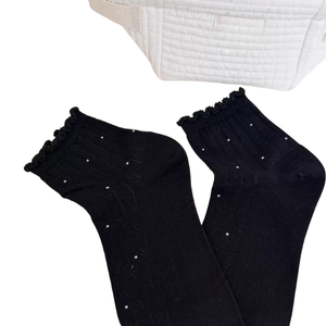 Calcetines de Algodón/Fibra de Bambú para Mujer, Estilo Casual de Verano, a Media Pantorrilla, Transpirables, Suaves, Antideslizantes, con Logotipo Personalizado Bordado - Product Image 4