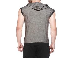 Wholesale Custom <b>Hoodie</b> Sleeveless Men's Vest Gym <b>Workout</b> Sleeveless <b>Hoodie</b> Blank Zipper up Men's <b>Hoodie</b> - Product Image 4