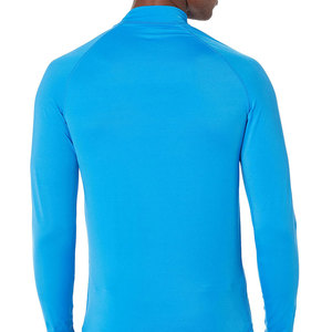 เสื้อแรชการ์ดสีพื้นคุณภาพดีที่สุดสำหรับผู้ชาย ผลิตจากผ้าสแปนเด็กซ์/โพลีเอสเตอร์คุณภาพสูง - Product Image 2