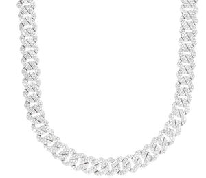 925 Sterling Silver 14MM VVS Moissanite <b>Iced</b> <b>Out</b> Cuban <b>Chain</b> Necklace Custom Wedding Gift Fine Jewelry - Product Image 1