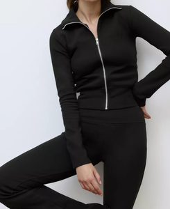 Men's Fitted High Neck Hoodie with <b>Zip</b> <b>Fastening</b> Long Sleeves 100% Cotton Fleece Breathable & Eco-Friendly High Quality - Product Image 6