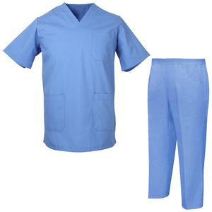 Ensembles d'uniformes médicaux personnalisés avec logo, rose clair, pour médecins et infirmières, en polyester/coton extensible, style jogger - Product Image 3