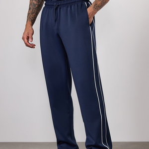 Ville Sports Casual Straight Heat-Transfer Printed High Wide Leg Joggers Mens Loose Fit Baggy Polyester/Cotton Fleece Open - Product Image 1