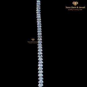 14k <b>Solid</b> <b>Gold</b> Brilliant Heart Shape CVD Lab Grown Diamond Tennis Bracelet for Valentine Gift D-E-F Color VVS-VS Clarity 14 TCW - Product Image 3