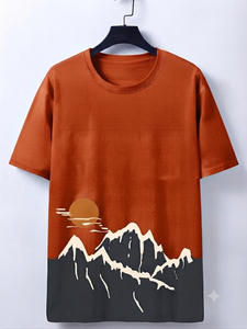 Custom Design High Quality Digital Printing Front Custom Regular Fit Formal <b>Men</b> T-Shirts Polyester Cotton Knitted Anti-Wrinkle - Product Image 4