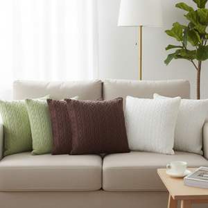 Ensemble de housses de coussin en tricot torsadé SOGA 45 cm, 6 pièces, luxe pur, décoratives et élégantes - Product Image 3