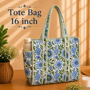 Luxury cottan Tote Bag Women <b>Large</b> Capacity Shoulder Handbag Soft Quilted Fashion <b>Purse</b> Eco Friendly Lightweight Summer Custom - Product Image 5