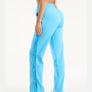 Pantalon de jogging ample sur mesure avec passepoil en molleton de coton pour femme, idéal pour le yoga - Product Image 5