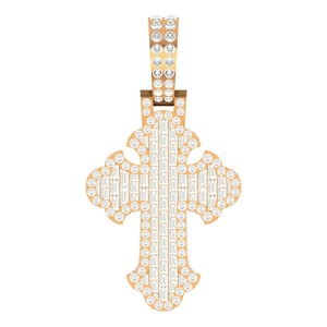 Colgantes de Cruz con Diamantes VVS Cultivados en Laboratorio Hechos a Medida, Mejores Precios para Oro de 10K/14K, Estilo Hip Hop Rapper Iced Out, Certificados por GIA - Product Image 1