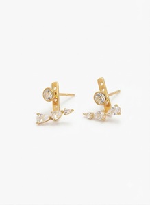 Pendientes de Oro Sólido de 18K con Diamantes Cultivados en Laboratorio, Color E, VS, Diseño de Racimo de Piedras Múltiples, Joyería de Moda - Product Image 3