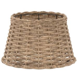Pantalla de lámpara de mimbre marrón con incrustaciones decorativas de hierro de 15.0 x 9.1 pulgadas para cubiertas y pantallas de lámparas - Product Image 2