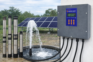 ปั๊มน้ำพลังงานแสงอาทิตย์แบบจุ่มใต้น้ำแรงดันสูง SUNLIGHT INFRA ENERGY 1 แรงม้า ถึง 10 แรงม้า สำหรับการเกษตร พร้อมตัวควบคุม MPPT - Product Image 4