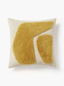 Housse de coussin décorative en coton tufté fait main, style bohème, en coton tufté à poils coupés - Product Image 4