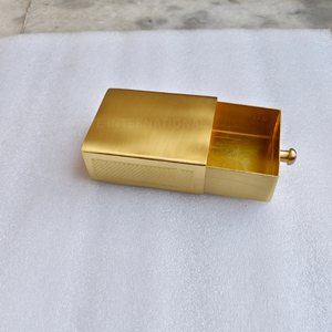 Modern Solid Brass <b>Matchbox</b> Cover Handcrafted Gold/Silver Safety Durable Eco-Friendly Water Resistant Lighting Kitchen Utility - Product Image 1