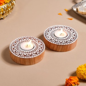 Laser Cut Wooden Mandala Candle <b>Holder</b> with <b>Tealight</b> Insert Elegant Home Decoration for Festivals and Special Events - Product Image 4