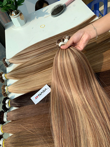 High Quality Nasa Hair Vietnamese Virgin Hair Hanoi Full <b>Thick</b> Ends Super Double Drawn <b>Bleached</b> Longer Length Bulk Factory Price - Product Image 5