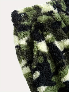 Men's Camouflage Fleece Jogger Pants <b>Elastic</b> <b>Waist</b> Heavyweight Casual Winter Wear - Product Image 5