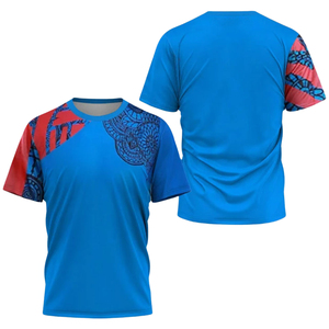 Custom Design Men's Soccer <b>Shirt</b> O-Neck Short Sleeve Regular Fit <b>100</b>% <b>Polyester</b> Quick Dry Breathable Eco-Friendly Knitted Fabric - Product Image 3