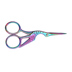 Ciseaux à cuticules en acier inoxydable arc-en-ciel, lame courbée, pointe acérée, trou rond, outils de manucure durables pour adultes, ciseaux fantaisie - Product Image 3