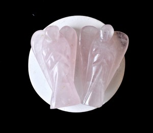 Figuras de Ángeles Talladas en Cuarzo Rosa de Primera Calidad al por Mayor, Gemas de Feng Shui para Sanación Metafísica y Decoración del Hogar - Product Image 2