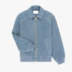 Blouson universitaire tissé pour homme 2026, logo personnalisé, col montant, coupe ajustée, respirant, coupe-vent, polyester/coton, décontracté - Product Image 1